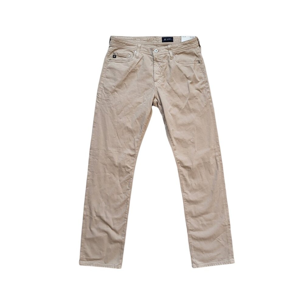 AG Adriano Goldschmied Protege Classic Straight SUD Pants in Khaki Men's 33X34